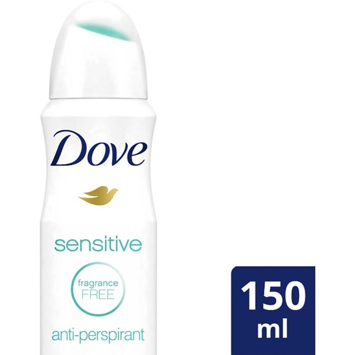 DOVE DEO SENSITIVE FRAGRANCE FREE SPRAY 150 ML