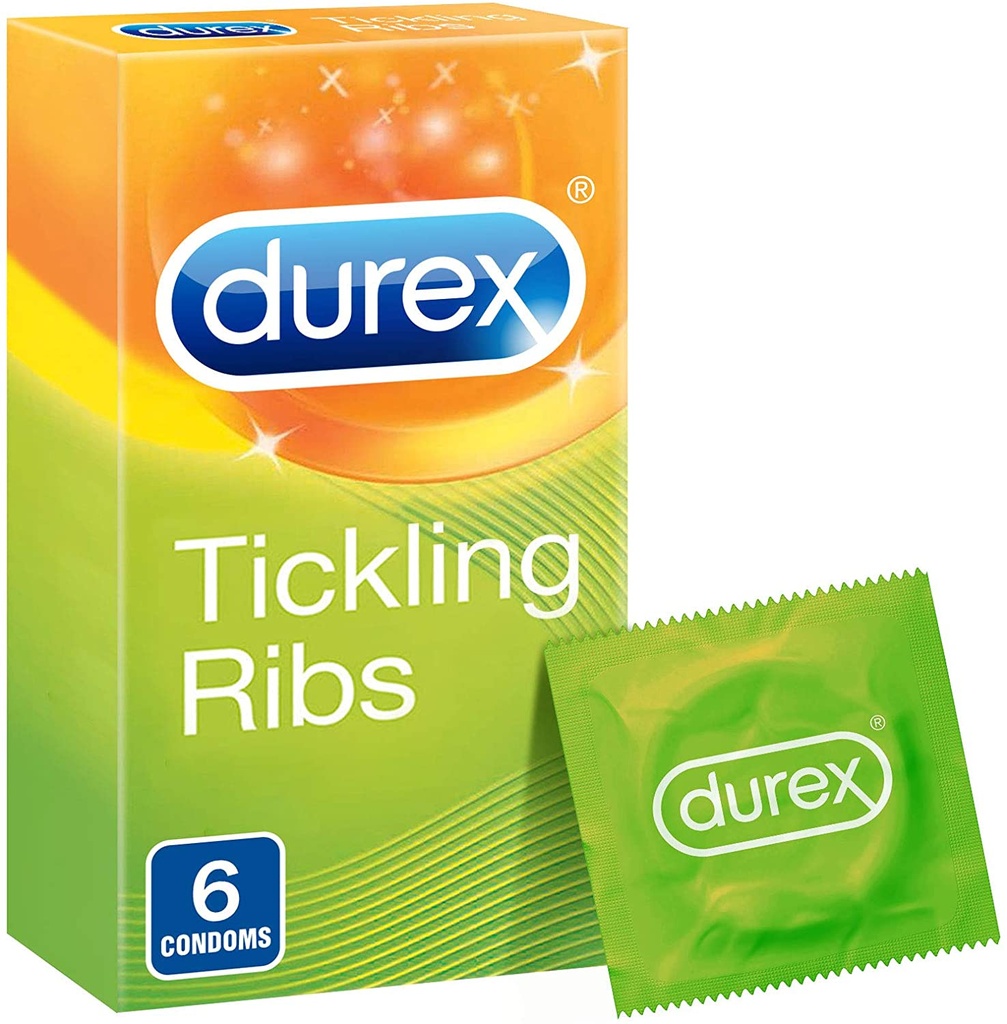 DUREX TICKLING RIBBED CONDOMS 12PCS.