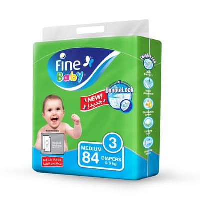 FINE BABY GREEN NO3 MEDIUM 4-9 KG 84 Diaper 1 Pack