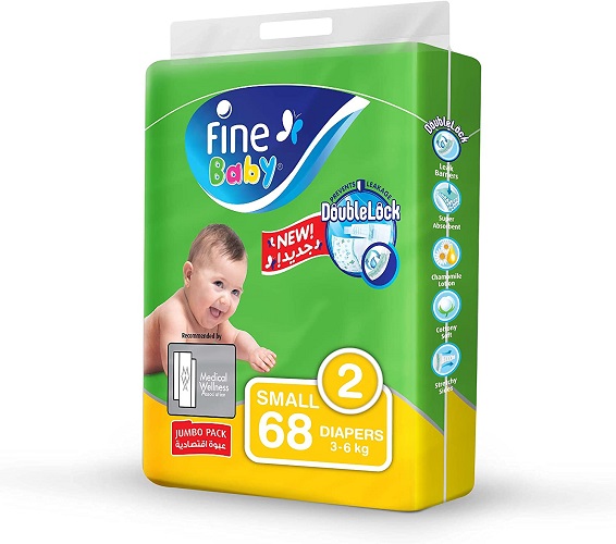 FINE BABY NO 2 SMALL  3 -6 KG  68 Diaper