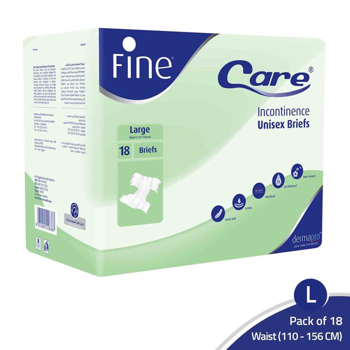 FINE CARE  ADULT BRIEFS LARGE18 Pcs