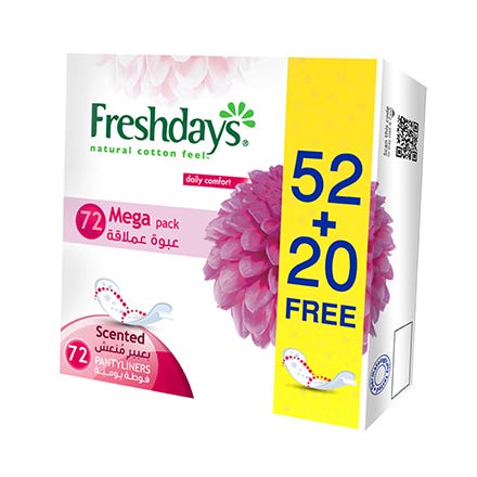 FRESHDAYS   SCENTED 6 X (52 +20 ) 72