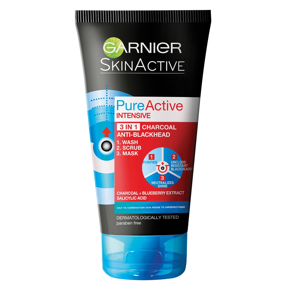 GARNIER 3X1 ANTI BLACKHEAD CHARCOAL 150 ML