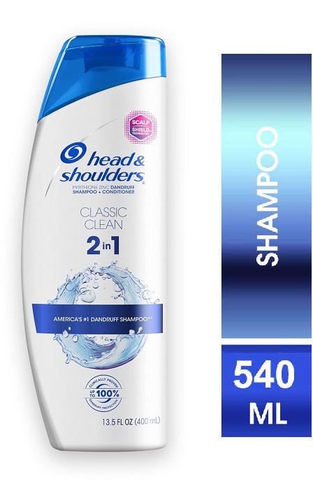 HEAD & SHOULDERS 2 IN 1 CLASSIC CLEAN  540ML