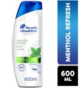 HEAD & SHOULDERS REFRESHING MENTHOL 600ML