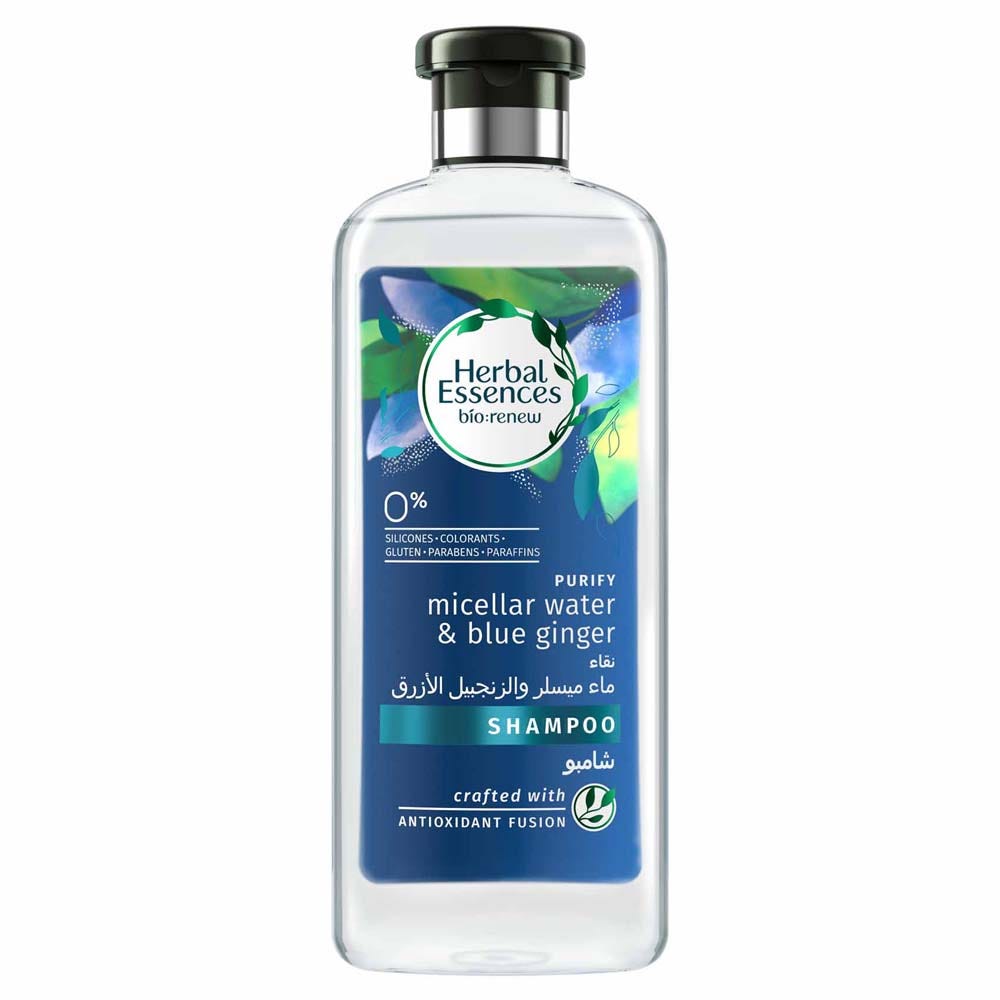 HERBAL ESS MICELLAR WATER &BLUE GINGER SHAMPO 400 