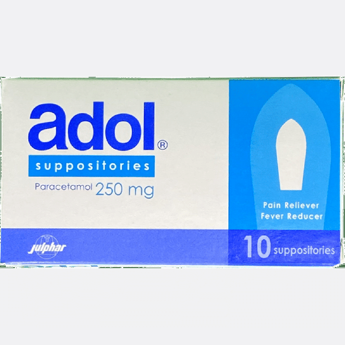 ADOL 250 MG RECTAL SUUPPOSITORIES