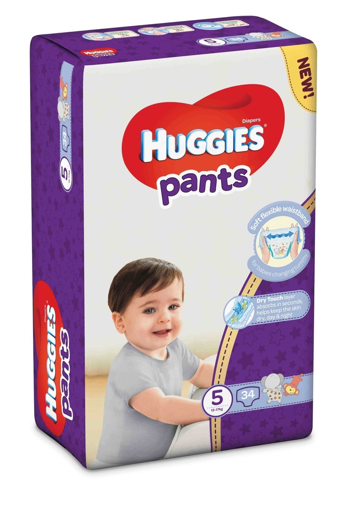 HUGGIES PANTS NO 5 JUNIOR 2 X 34 