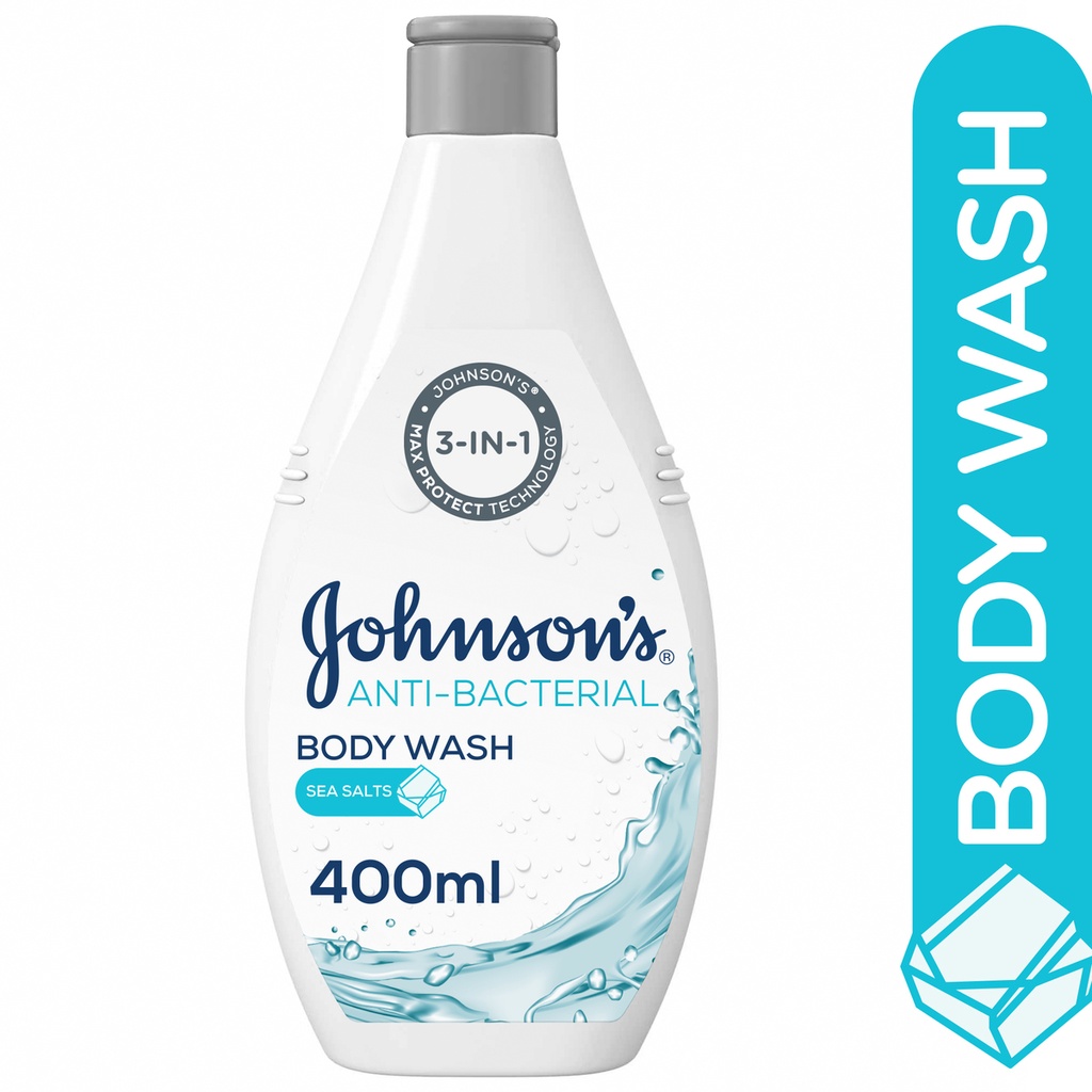 JOHNSON BODY WASH ANTI-BACT SEA SALTS 400ML