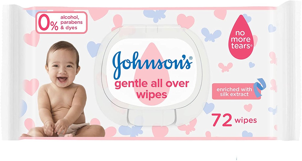 JOHNSON GENTLE ALL OVER WIPES 3X72