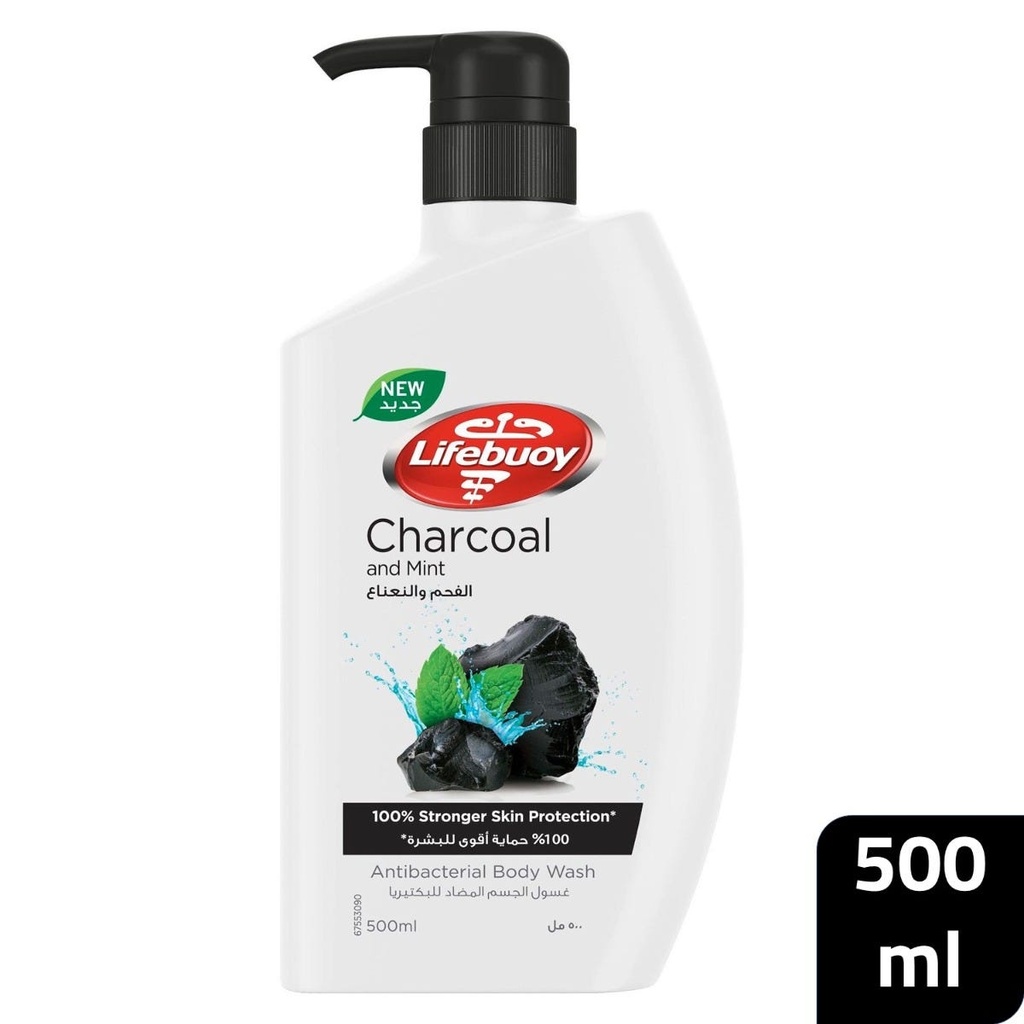 LIFEBUOY ANTIB BODY WASH CHARCOAL 500 ML 