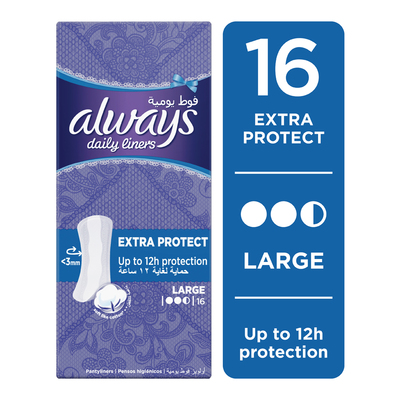 ALWAYS PANTYLINER  LARGE 14 X 16