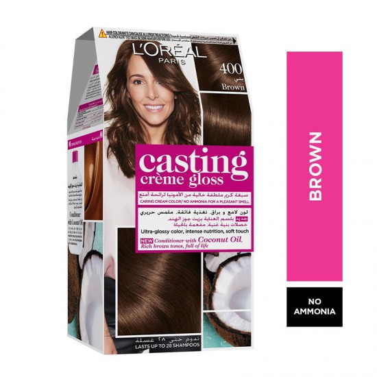 LOREAL CASTING CR/GLOSS 400 BROWN  KIT