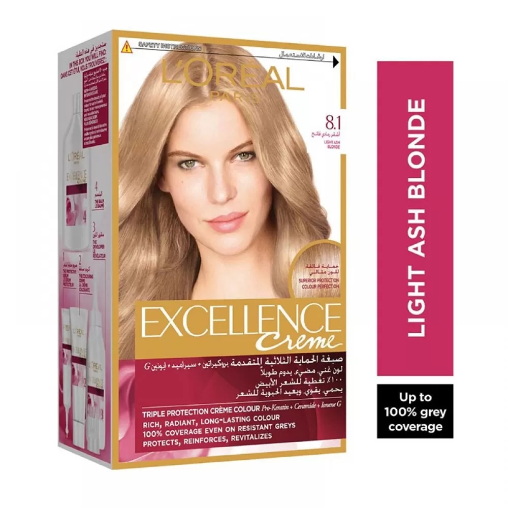 LOREAL EXCELLENCE H/C ASH LIGHT BLONDE 8.1