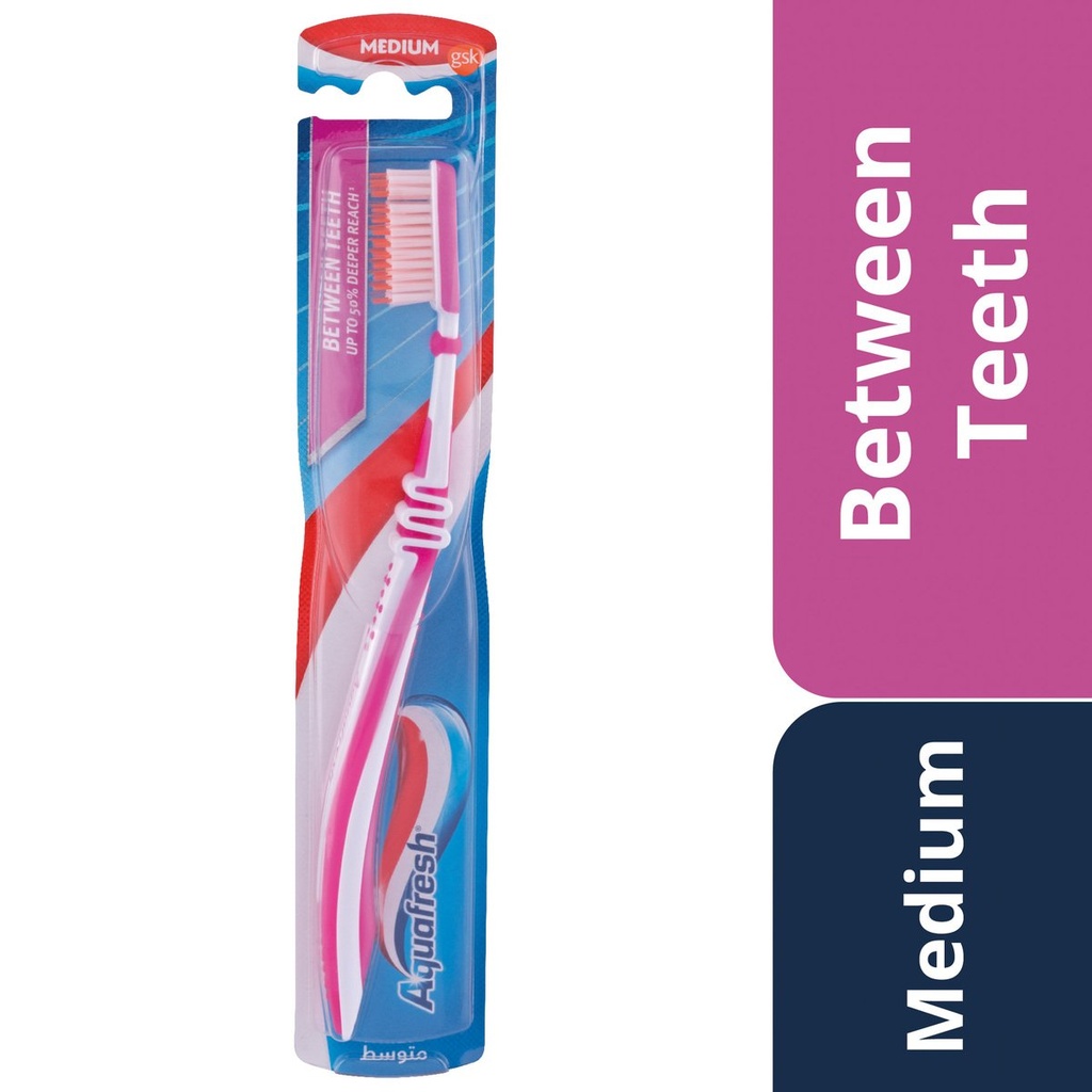 Aquafreesh Toothbrush Medium With Tongue Cleaner