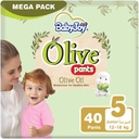 BABY JOY OLIVE PANTS JUNIOR MEGA#5 40 Diaper  1 Pack