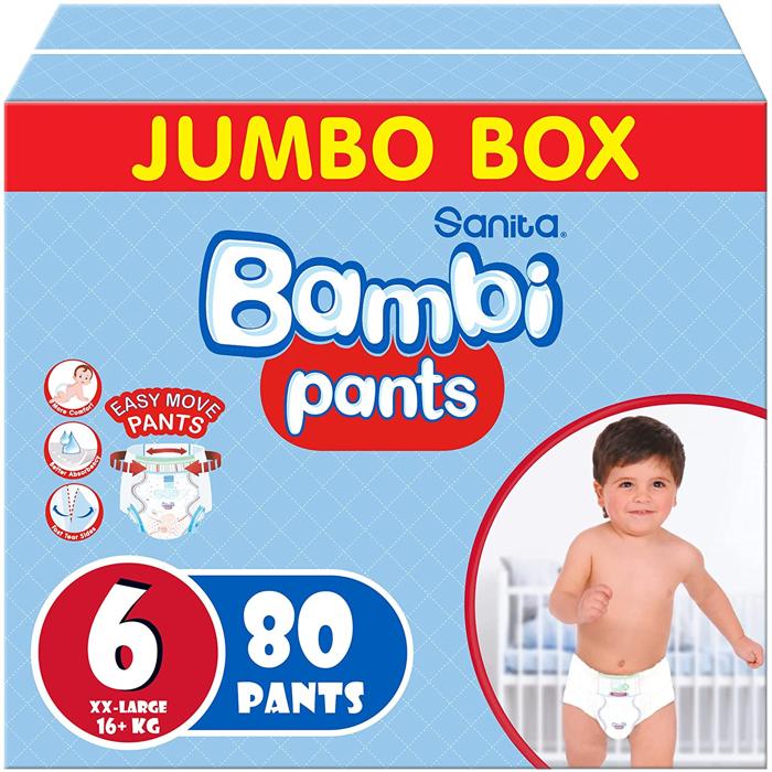 BAMBI PANTS XXL NO6 80 Diaper 1 Pack  