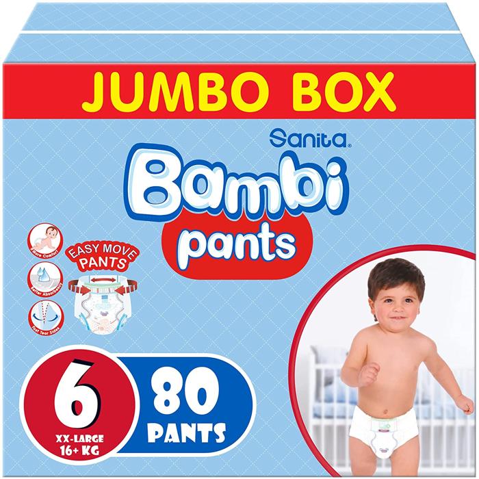 BAMBI PANTS XXL NO6 80 Diaper 1 Pack  