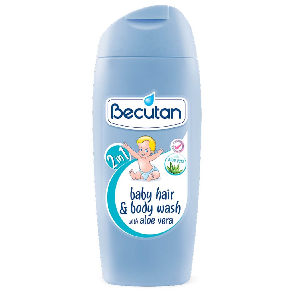 BECUTAN SHAMPOO AND BATH 2in1  (Aloe Vera)200 ML