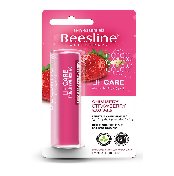 BEESLINE LIP CARE SHIMMERY STRAWBERRY 4.5 G