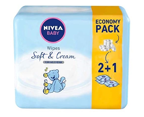 NIVEA BABY SOFT & CREAM WIPS 2+1 FREE