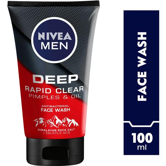 NIVEA DEEP RAPID CLEAR PIMPLES And OIL FACE WASH 100ML