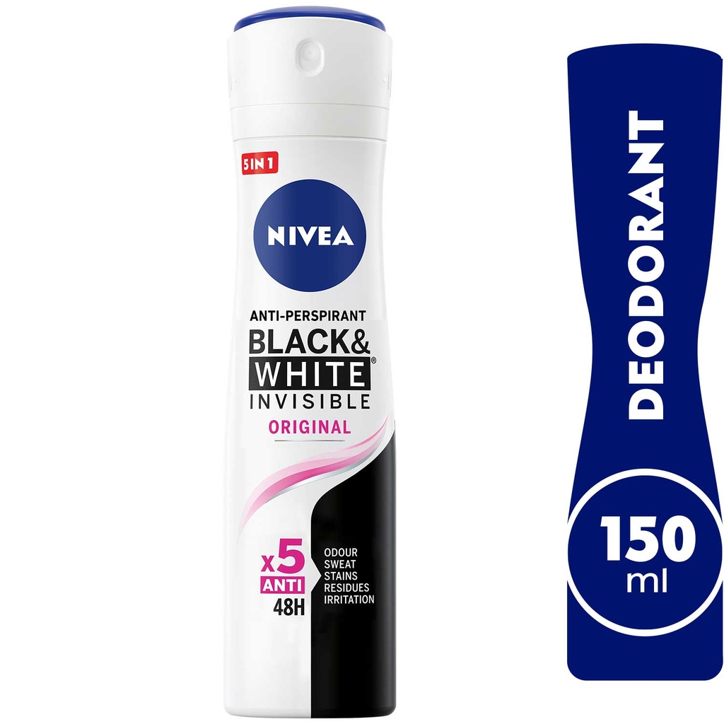 NIVEA INVISIBLE BLACK &  WHITE ORGINALSPRAY 150 ML