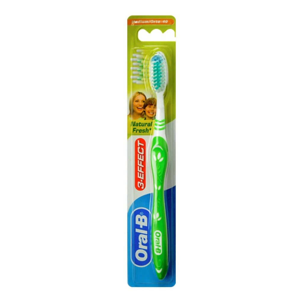 ORAL-B 3-EFFECT NATURAL FRESH 40 MEDIUM T/ B