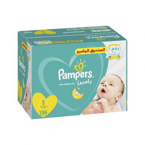 PAMPERS NO1 NEW BORN 1 X 136 BOX