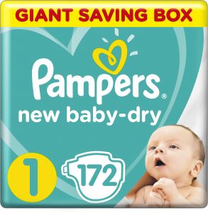 PAMPERS NO1 NEW BORN  172 DIAPER 1 Pack