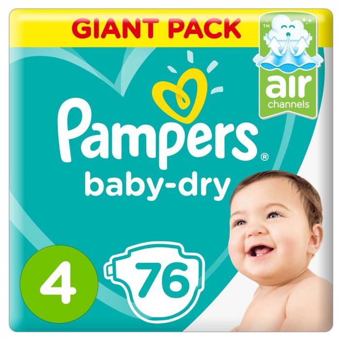 PAMPERS NO4 LARGE 7-18 KG 76 DIAPER  1 Pack