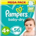 PAMPERS NO4+ LARGE+ 9-20 KG  56 DIAPER  1 Pack