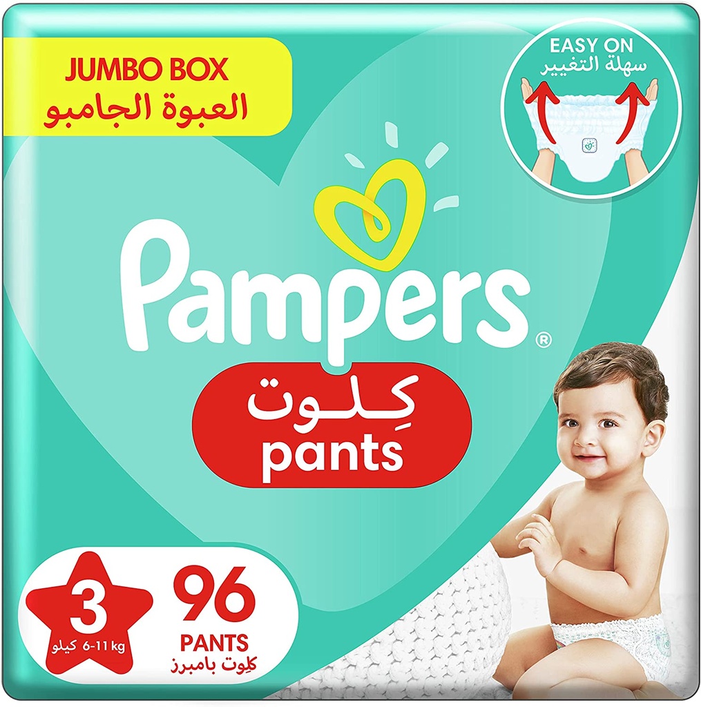 PAMPERS PANT NO 3 MEDIUM 96 DIAPER  1 Pack