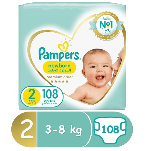 PAMPERS PREMIUM CARE NEW BORN  108 DIAPER 1 Pack