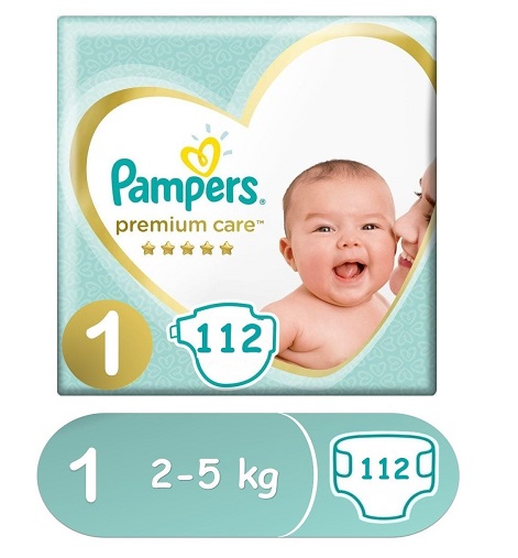 PAMPERS PREMIUM NO 1 NEW BORN 3 X 112