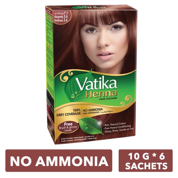 VATIKA HENNA HAIR COLOURS BURGUNDY 3.6