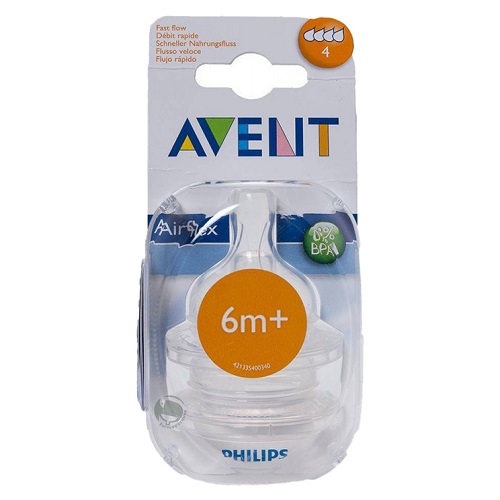 PHILIPS AVENT SILICON TEATS SCF 634 / 27 4 HOLE