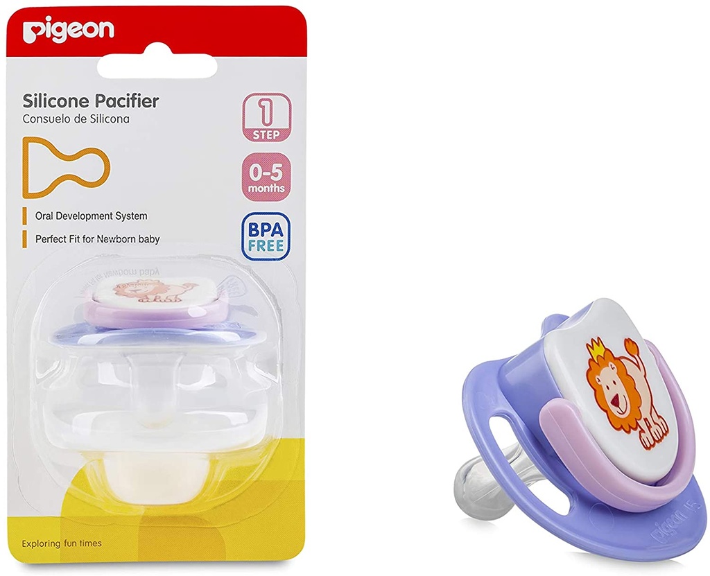 PIGEON SILICON PACIFIER S-1 LION BPA FREE