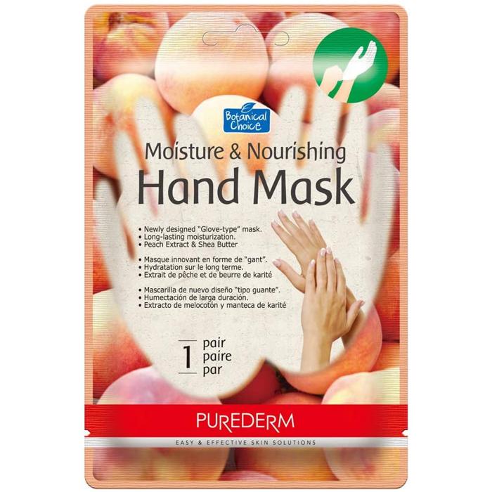 PUREDERM MOISTURE NOURISHING PEACH HAND MASK