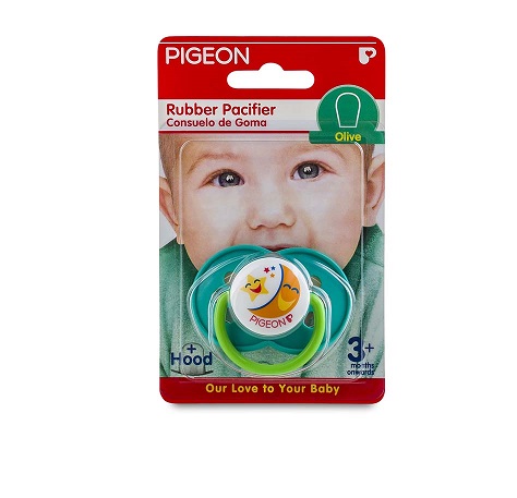 Pigeon Rubber Pacifier Olive +3