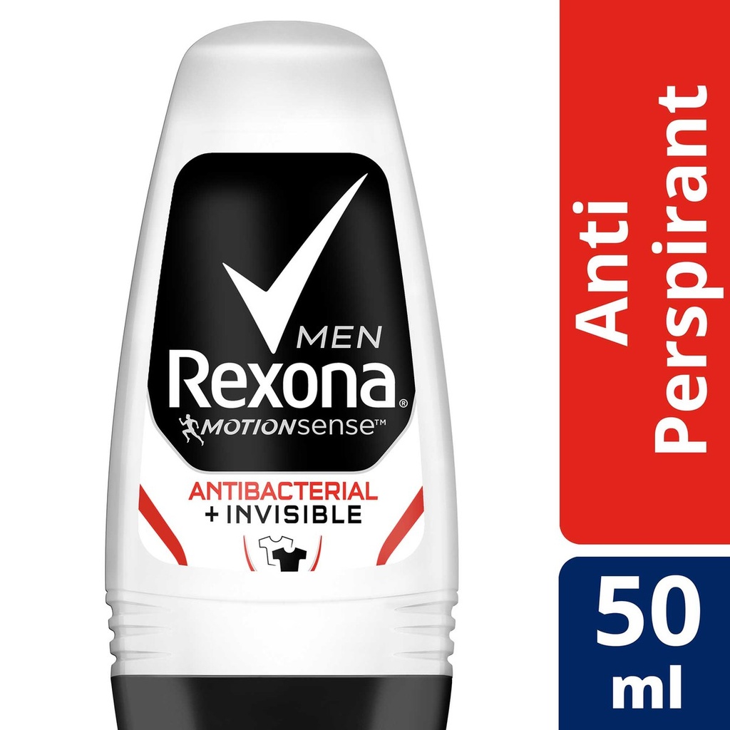 REXONA ANTIBACTERI + INVISIBL MEN  DEO ROLL 50ML