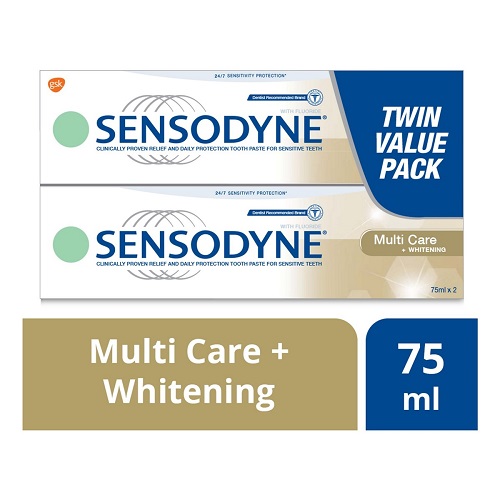 SENSODYNE MULTI CARE+ WHITENING  75 ML TWIN PACK