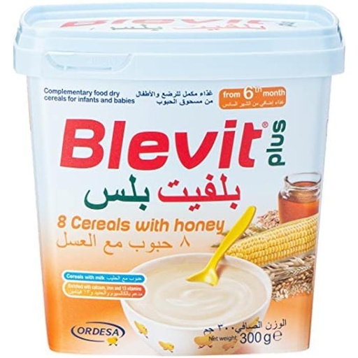 BLEVIT PLUS 8 CEREALS WITH HONEY 300 G