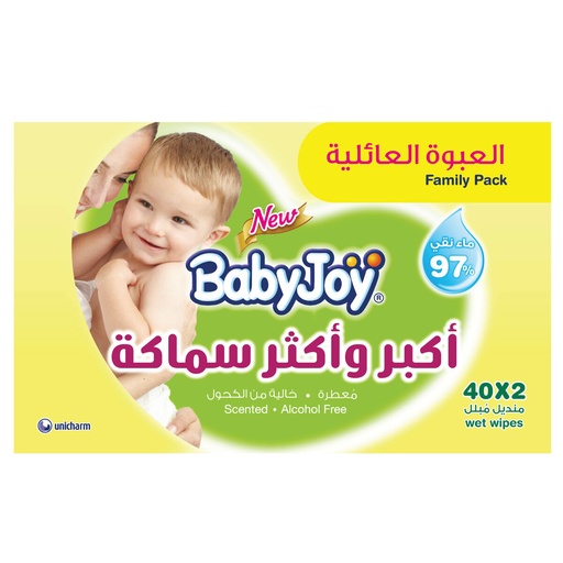 Baby Joy Baby Wipes Family Pack Thick 80 Wipe 1 Pack