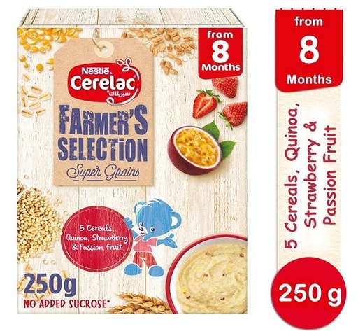 CERELAC 5 CEREALS QUINOA STRAWBEEY PASSION 250GM