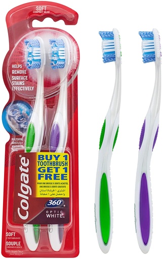 COLGATE 360  OPTI WHITE TB SOFT 1 + 1 FREE 1275