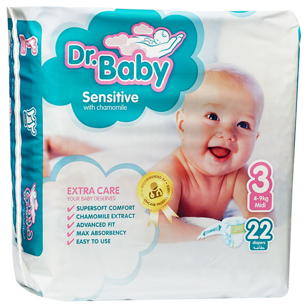 DR.BABY NO 3 MEDIUM 4-9 ) KG 6 X 22