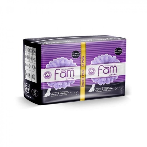 FAM EXTRA THIN NIGHT 14 Pad 1 Pack