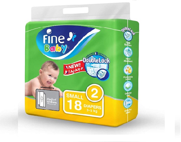 FINE BABY GREEN NO2 SMALL 3-6 KG 6 X 18