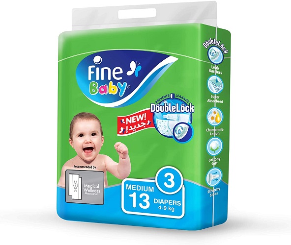 FINE BABY GREEN NO3 MEDIUM 4-9 KG 6 X 13